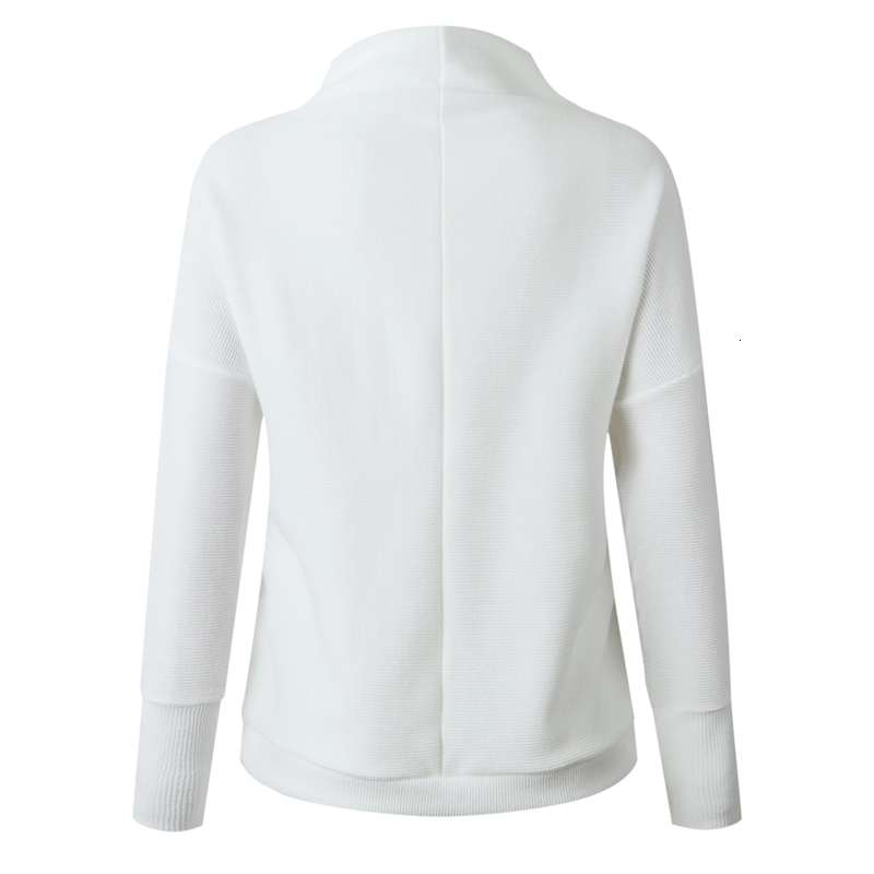 LOSSKY Long Sleeve Autumn Winter Sweater Women White Knitted Sweaters Pullover Jumper Fashion 2018 Turtleneck Sweater Female V191022