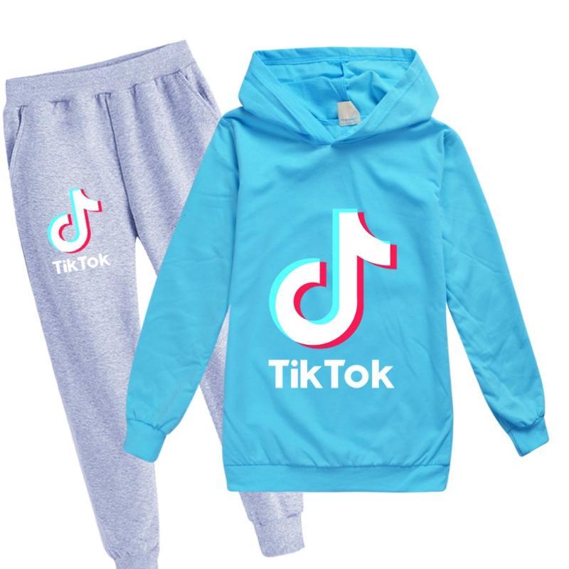 TikTok Kids Baby Boy Clothes Set Long Sleeved Hoodies + Pants Outfit Children Infant Clothing for Children Spring Girls Casual Tracksuit
