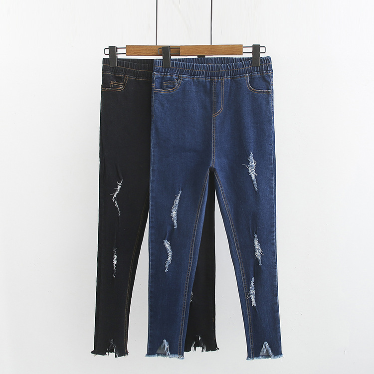Plus Size Casual Jeans 2019 Autumn Women Fashion Loose Stretch holes denim Ankle-Length Pants B4-CZ171, Black
Plus Size Casual Jeans 2019 Autumn Women Fashion Loose Stretch holes denim Ankle-Length Pants B4-CZ171, Black