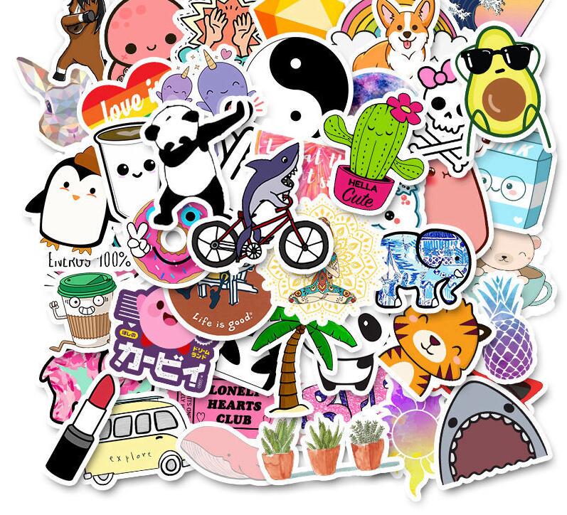 Lovely Car Stickers and Decals Leisure Designs Decals DIY Decorations for Skateboard Laptop Mobile Phone Car Luggage Motorcycle Computer