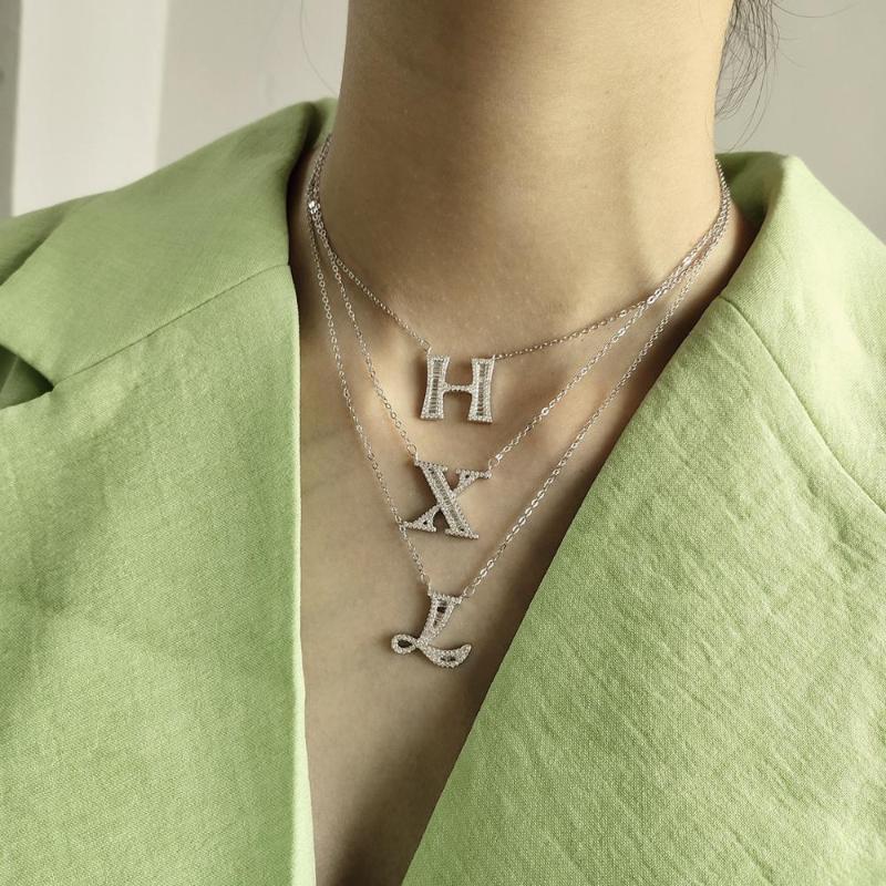hot 1pc Authentic 925 Sterling silver big Initial Letters CZ Hip Pendant necklace Gift Wedding personality Fine Jewelry TLx394
hot 1pc Authentic 925 Sterling silver big Initial Letters CZ Hip Pendant necklace Gift Wedding personality Fine Jewelry TLx394