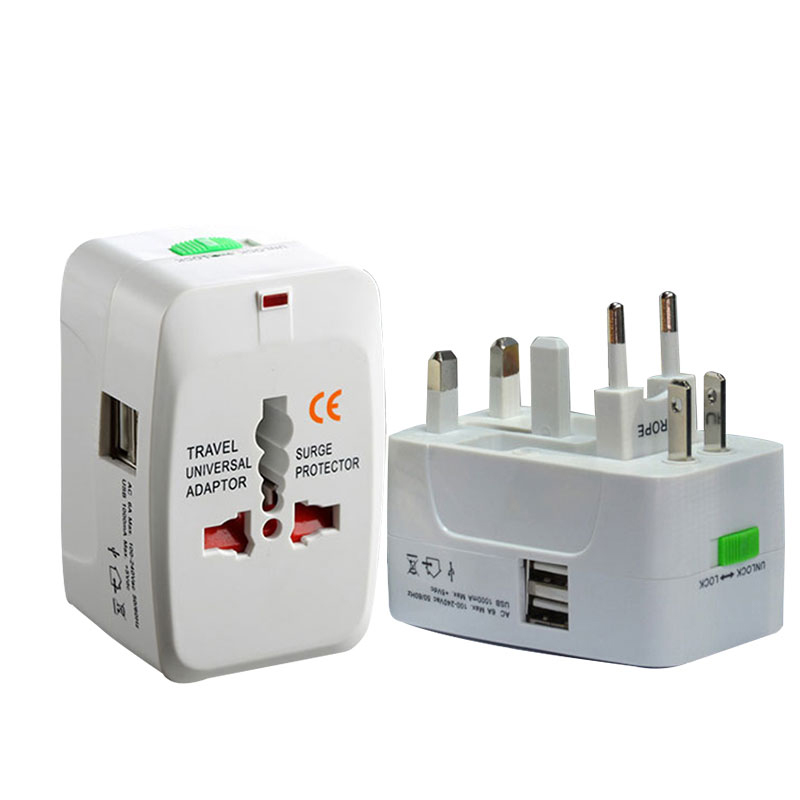 All in One Universal International Plug Adapter USB Port World Travel AC Power Charger Adaptor with AU US UK EU converter Plug
