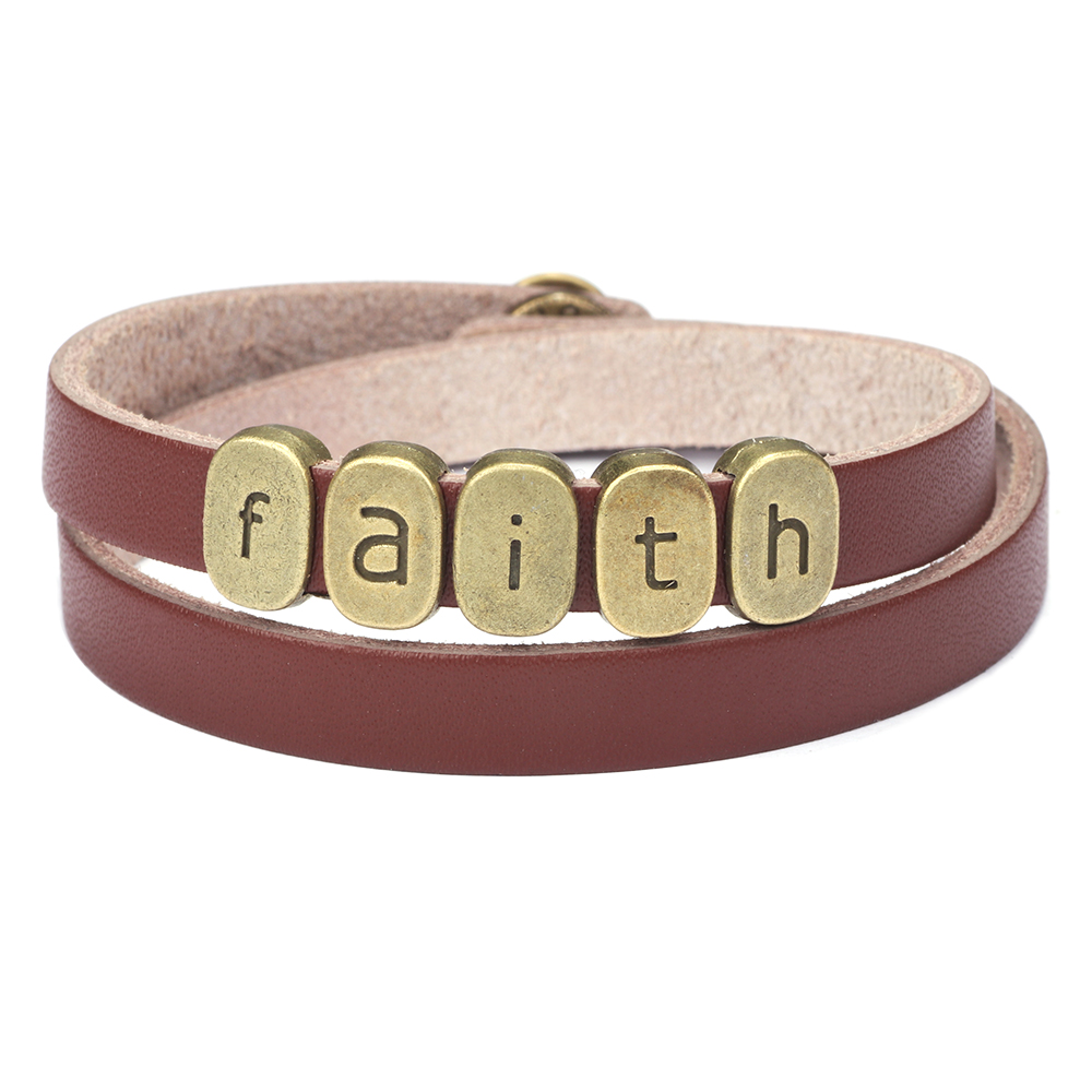 New Pattern Religious Ornament Christianity Faith Letter Leather Bracelet Men's Woven Leather Double Layers Bracelet Jewelry
New Pattern Religious Ornament Christianity Faith Letter Leather Bracelet Men's Woven Leather Double Layers Bracelet Jewelry