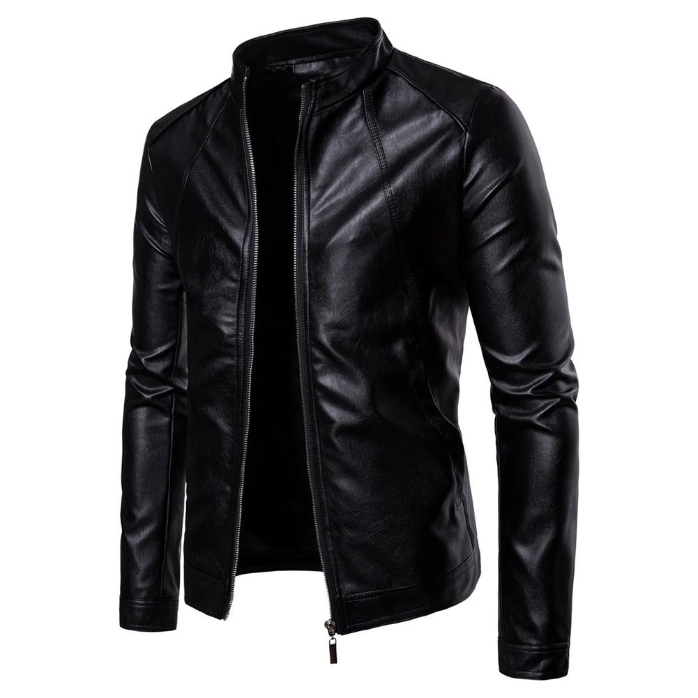 Men's S-lim Jacket Fashion Solid Color Motorcycle Winter Jackets chaqueta hombre Windproof Black Leather Jacket kurtka
Men's S-lim Jacket Fashion Solid Color Motorcycle Winter Jackets chaqueta hombre Windproof Black Leather Jacket kurtka