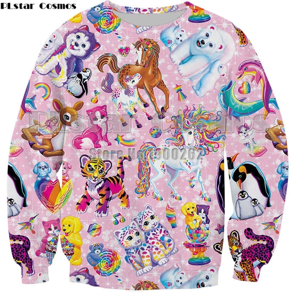 PLstar Cosmos Lisa Frank Hunter sweatshirt fashion Lisa Frank Cactus Pattern hoodies 3D print Sweatshirt Plus size S-5XL MX191113