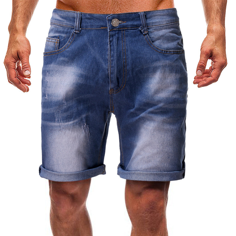 British Thin Men' Jeans Five-point Denim Pants Casual Washed Jeans 2020 Summer Men Clothes Distressed Los Hombres, Light blue 
British Thin Men' Jeans Five-point Denim Pants Casual Washed Jeans 2020 Summer Men Clothes Distressed Los Hombres, Light blue
