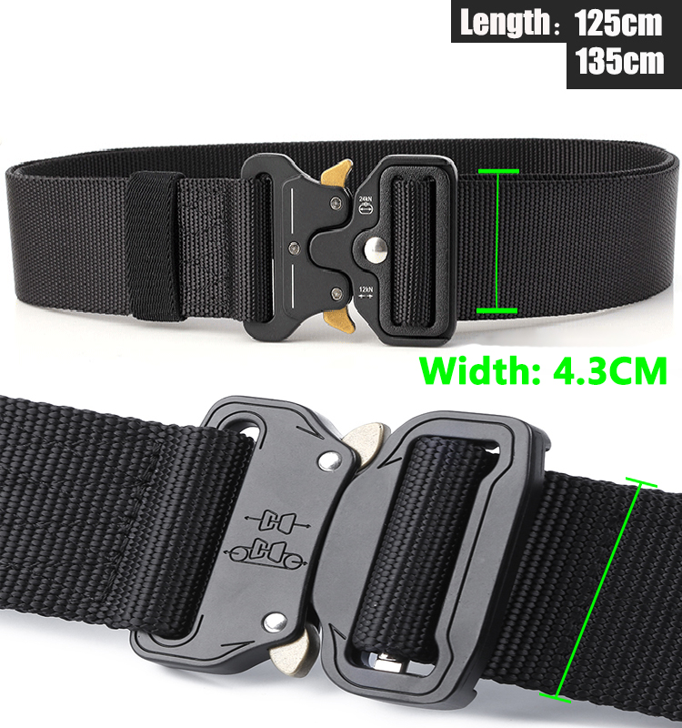 4.3CM Tactical Belt Army Nylon Metal Buckle Outdoor Survival Accessories Hombre Hunting Waist Belt Widen Thicken, Only hooks
4.3CM Tactical Belt Army Nylon Metal Buckle Outdoor Survival Accessories Hombre Hunting Waist Belt Widen Thicken, Only hooks
