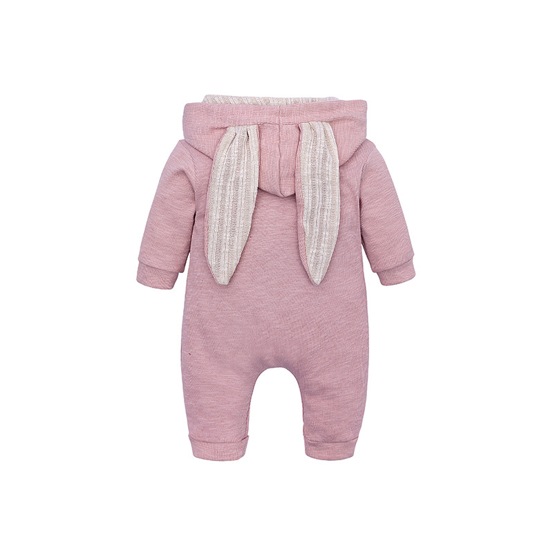 Newborn Infant Baby Girl Boy Clothes Cute 3D Bunny Ear Romper Jumpsuit Playsuit Autumn Winter Warm Bebes Rompers One Piece