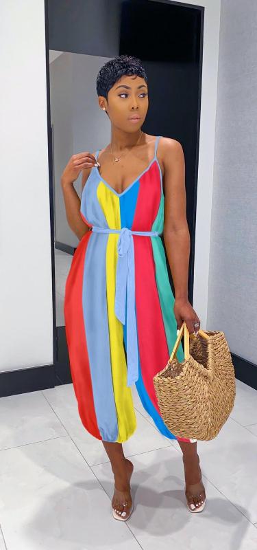 2020 Sexy Rainbow Color Women Jumpsuit Beach Cover Up Elegant Halter Sleeveless Long Jumsuit Summer Swimwear Rompers Beachwear
2020 Sexy Rainbow Color Women Jumpsuit Beach Cover Up Elegant Halter Sleeveless Long Jumsuit Summer Swimwear Rompers Beachwear