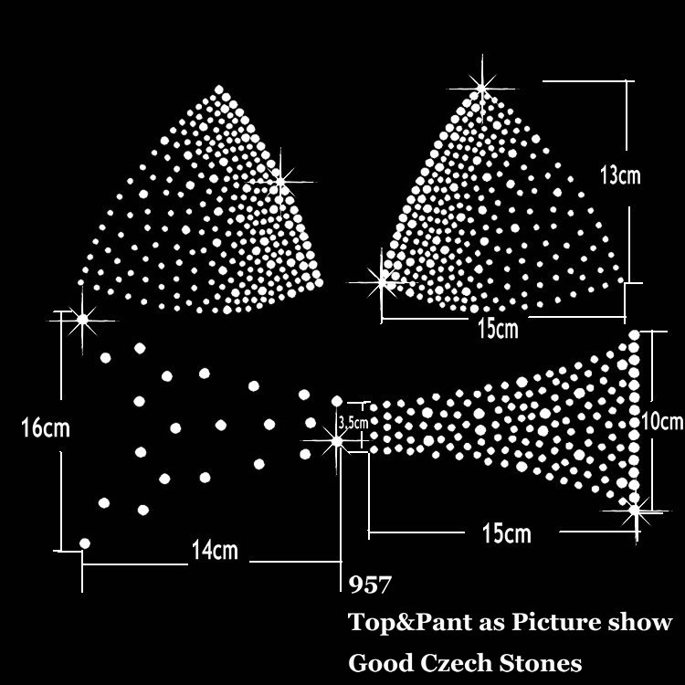 Perfect Hot Fix Rhinestone Transfers Pattern DIY Competition Bikini