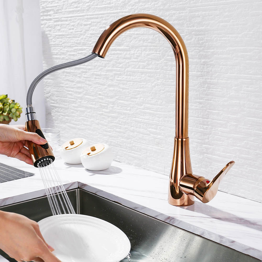 Kitchen Faucet Mixer Cold And Hot Deck Mounted Single Handle Pull Out Kitchen Sink Water Mixer Tap Rose Gold
Kitchen Faucet Mixer Cold And Hot Deck Mounted Single Handle Pull Out Kitchen Sink Water Mixer Tap Rose Gold