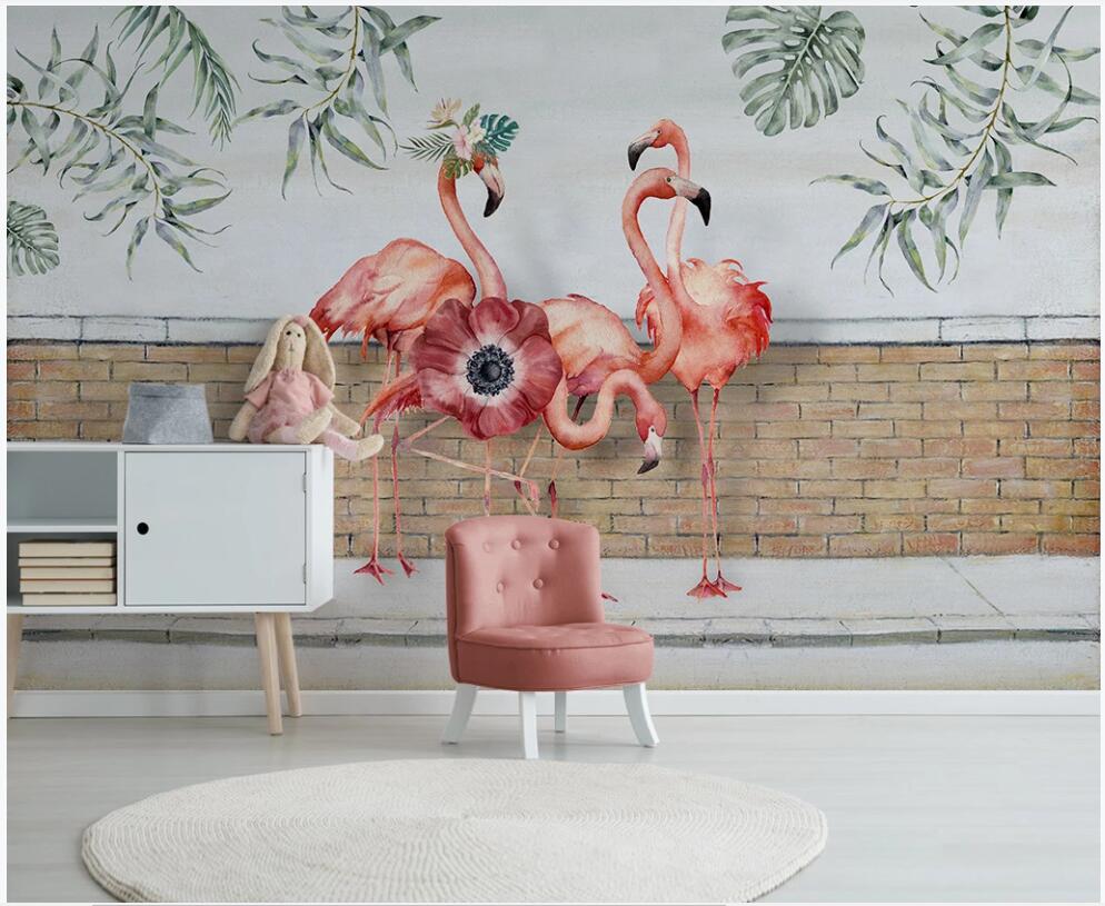 3d room wallpaper custom photo Fresh leaves flamingo idyllic brick wall room background home decor 3d wall murals wallpaper for walls 3 d, Non-woven
3d room wallpaper custom photo Fresh leaves flamingo idyllic brick wall room background home decor 3d wall murals wallpaper for walls 3 d, Non-woven