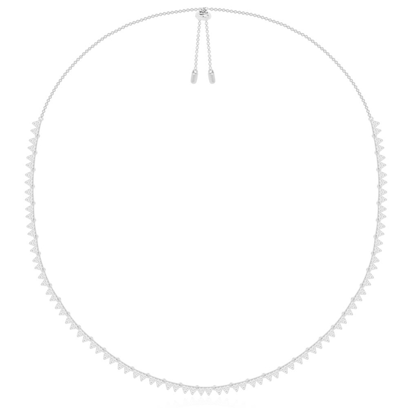 Fashion 925 Sterling Silver Triangle Zircon Collar Necklace Geometry Chokers Necklace Woman Wedding Brand Jewelry Xmas Gift