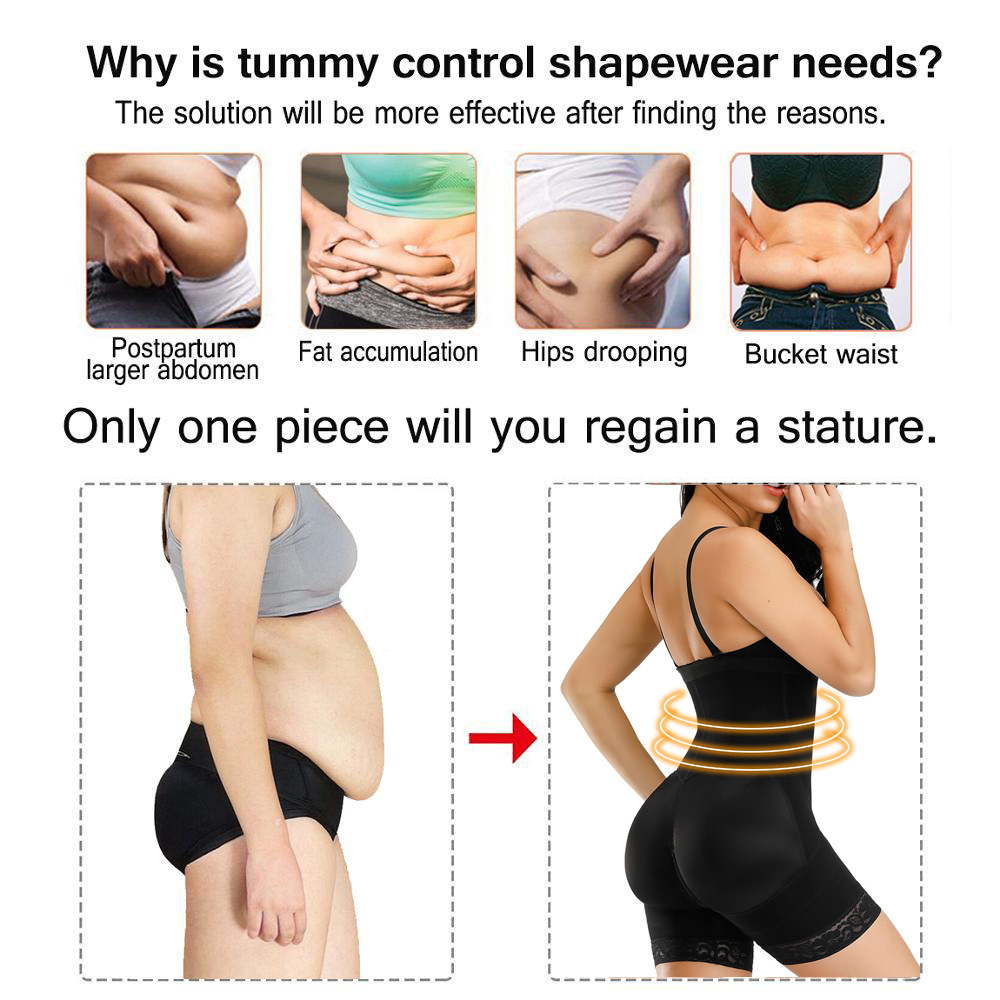 Lover-Beauty Full Body Shaper Tummy Control Shapewear Underbust Slimming Butt Lifter Control Panties Postpartum Body Girdle T200529