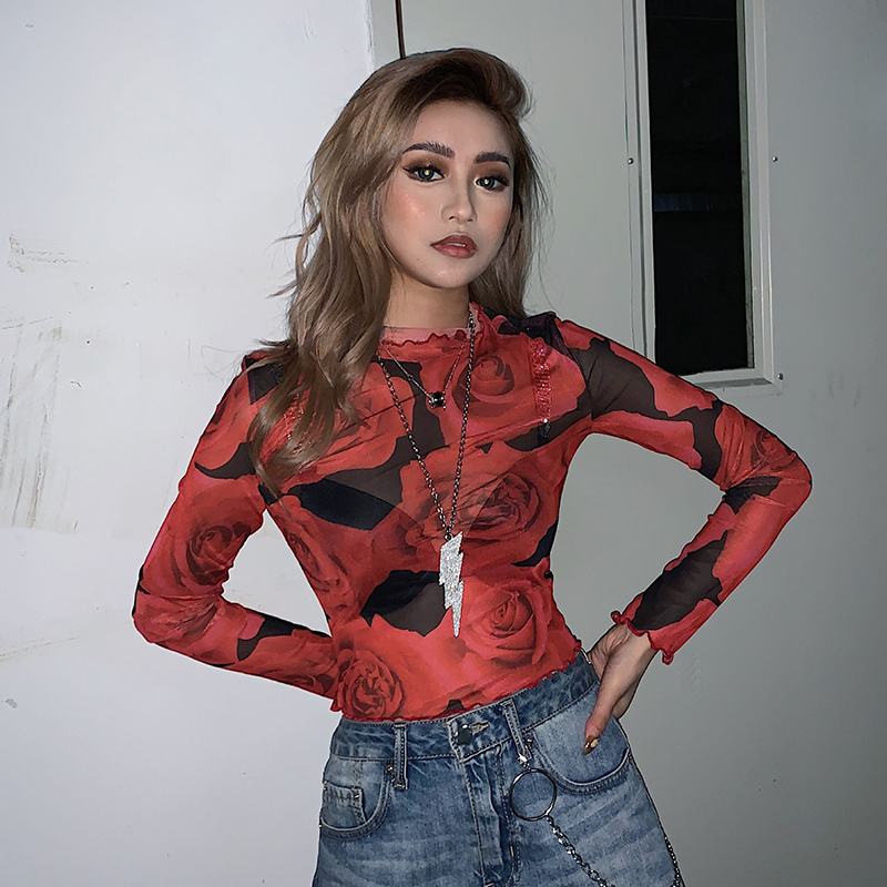 Raisevern 2020 Sexy Red Rose Print Sexy Transparent T Shirt Women Ruffled Butterfly Sleeve T Shirt Ladies Club Streetwear, Hjj00308
Raisevern 2020 Sexy Red Rose Print Sexy Transparent T Shirt Women Ruffled Butterfly Sleeve T Shirt Ladies Club Streetwear, Hjj00308