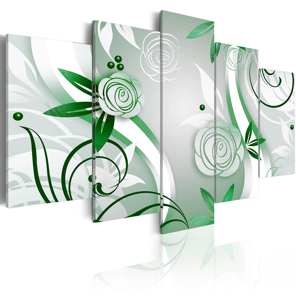 Abstract Flower Canvas Print Modern Art Painting Fashion Design for Home Decoration, Choose Color & Size( No Frame )