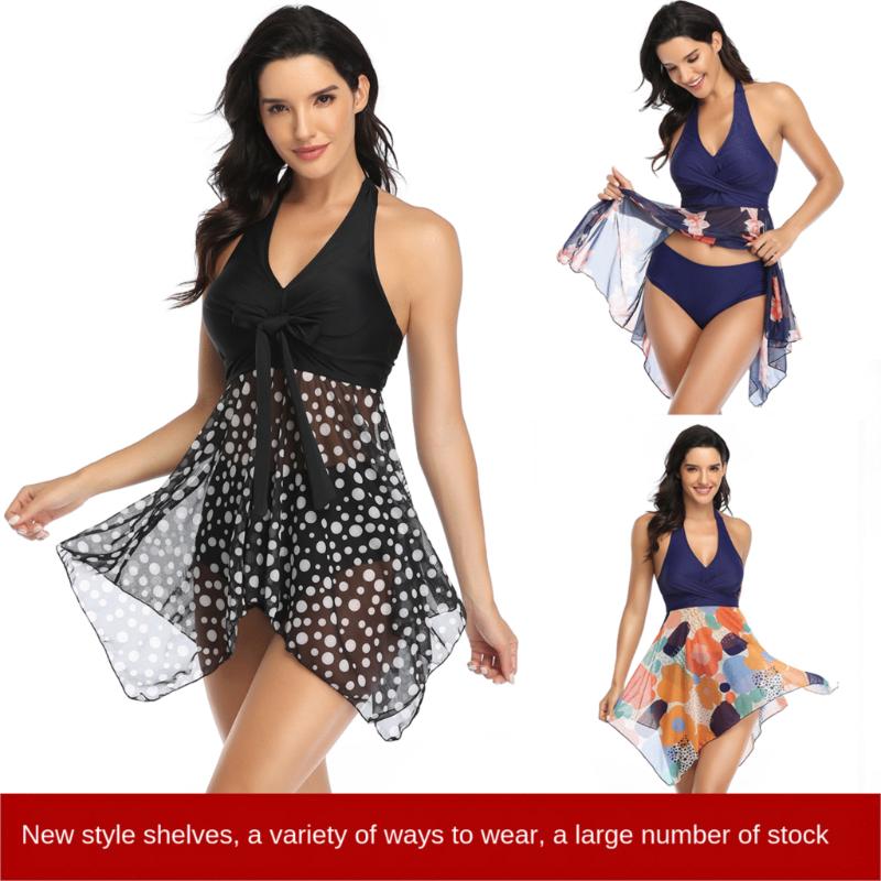 Mesh skirt split Bikini Ladies Swimsuit Summer Swimwear Beach Pool Suit Female Polyester Sleeveless V-neck Two-pieces Suits, 01
Mesh skirt split Bikini Ladies Swimsuit Summer Swimwear Beach Pool Suit Female Polyester Sleeveless V-neck Two-pieces Suits, 01