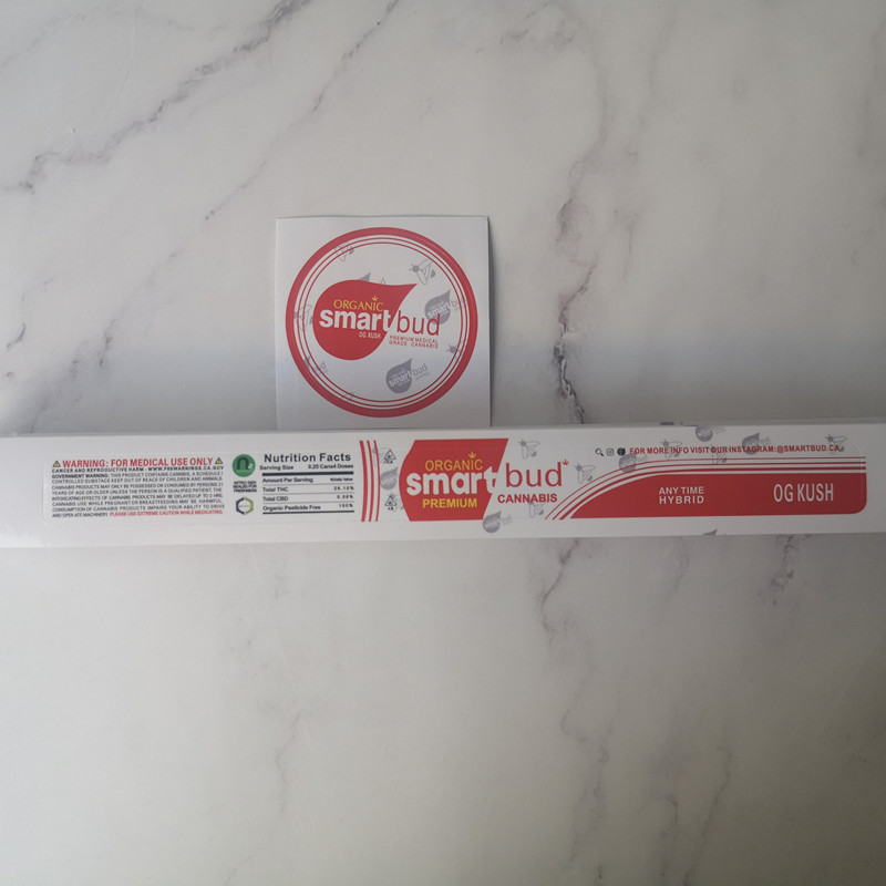 Hot 16 Flavors SmartBud Stickers Lables fit perfect on 73.3*24mm tin cans 3.5 gram Smart bud jar tank dry herb flower Packaging
Hot 16 Flavors SmartBud Stickers Lables fit perfect on 73.3*24mm tin cans 3.5 gram Smart bud jar tank dry herb flower Packaging