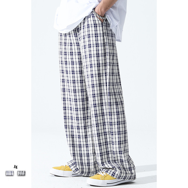 2020 Streetwear Pants Fashion Plaid Wide Leg Pants Cotton Line Summer Men Clothing Harajuku Home Mens Trousers Male, Black plaid
2020 Streetwear Pants Fashion Plaid Wide Leg Pants Cotton Line Summer Men Clothing Harajuku Home Mens Trousers Male, Black plaid