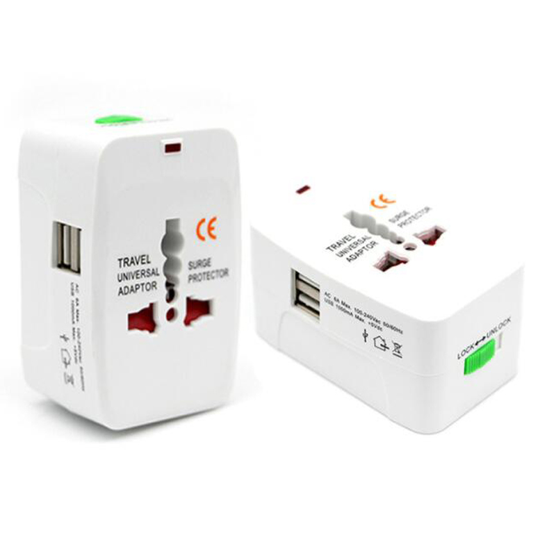 All in One Universal International Plug Adapter USB Port World Travel AC Power Charger Adaptor with AU US UK EU converter Plug
