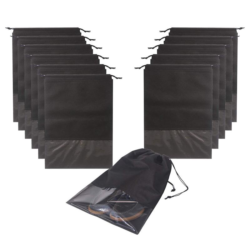 12PCS Travel Shoe Bags Waterproof Non-Woven storage With Rope For Men and Women shoes pouch Packing Organizers, X-Large, Black
12PCS Travel Shoe Bags Waterproof Non-Woven storage With Rope For Men and Women shoes pouch Packing Organizers, X-Large, Black