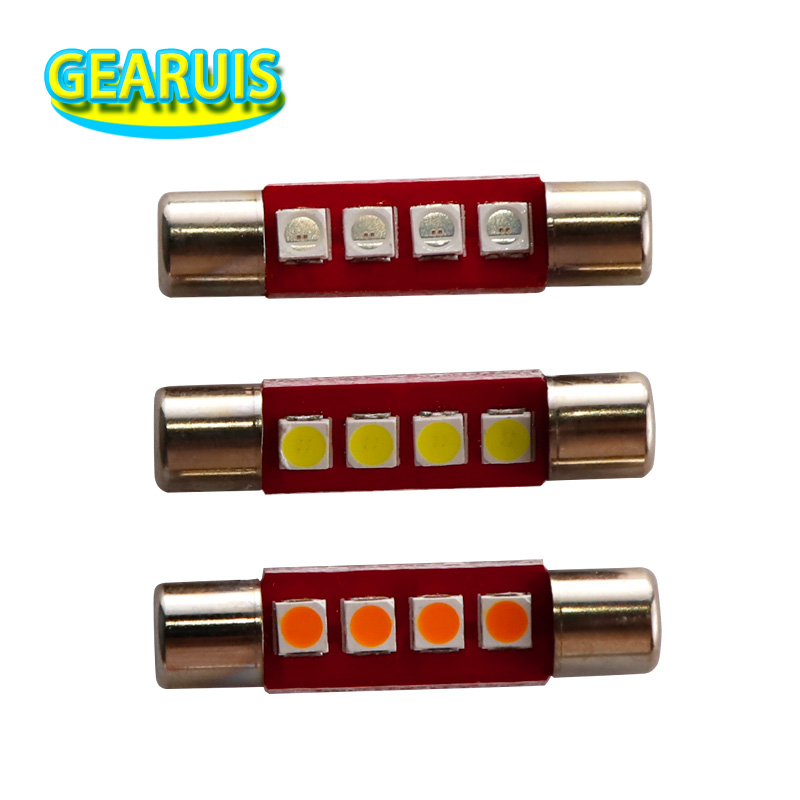 100pcs LED Festoon T6.3 28MM 31MM 4 SMD 3030 Car Vehicle Interior Sun Visor Vanity Mirror Lights Makeup Light White Blue Red, As pic
100pcs LED Festoon T6.3 28MM 31MM 4 SMD 3030 Car Vehicle Interior Sun Visor Vanity Mirror Lights Makeup Light White Blue Red, As pic
