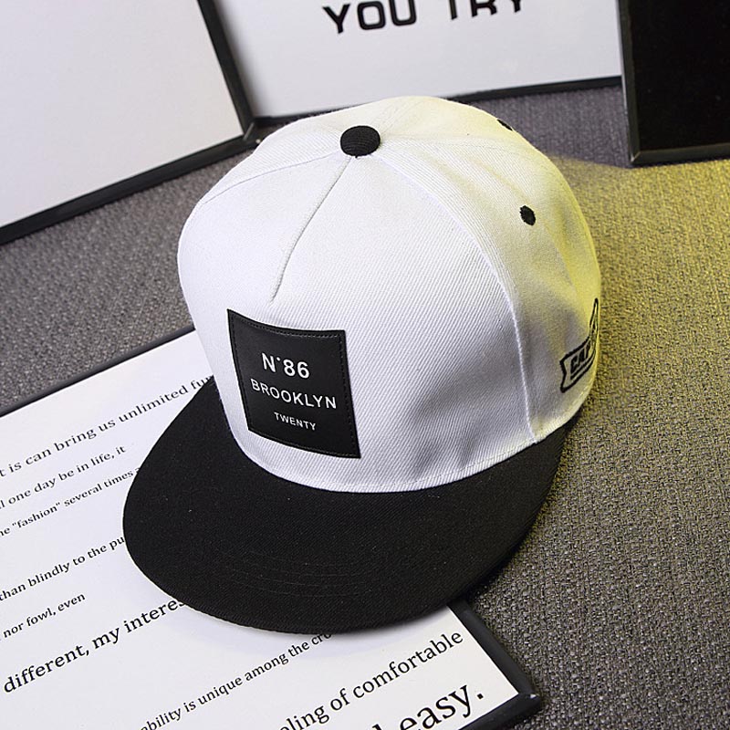 Ball Caps BROOKLYN Letters Solid Color Patch Baseball Cap Hip Hop Caps Leather Sun Hat Snapback Hats