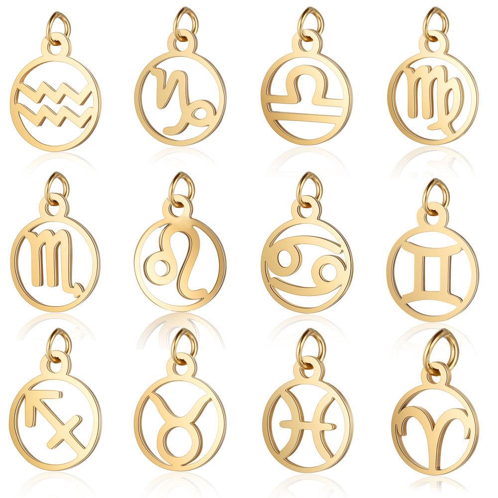 High Quality Stainless Steel Round Shape 12 Constellations Zodiac Diy Charms Fashion Making Accessroies Bracelet Necklace Pendant Jewelry
High Quality Stainless Steel Round Shape 12 Constellations Zodiac Diy Charms Fashion Making Accessroies Bracelet Necklace Pendant Jewelry