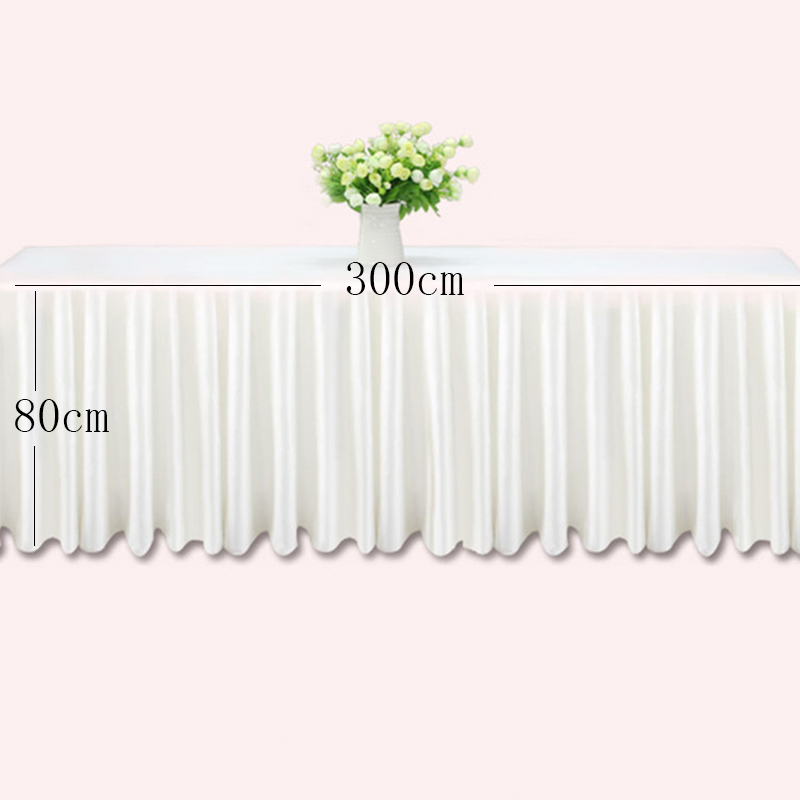 0.8*3m Table skirts white ice silk wedding Tables skirt cloth decoration banquet event hotel home skirting pink 
0.8*3m Table skirts white ice silk wedding Tables skirt cloth decoration banquet event hotel home skirting pink