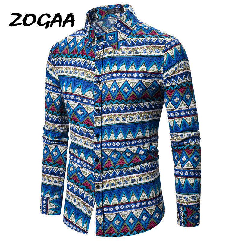 ZOGAA 2020 New European Men's Long Sleeve Casual Shirt Fashion Cotton Stripe Print Color Oversized Shirt, Blue
ZOGAA 2020 New European Men's Long Sleeve Casual Shirt Fashion Cotton Stripe Print Color Oversized Shirt, Blue