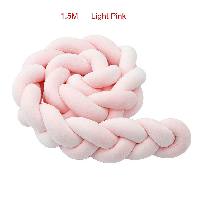 15M Baby Bed Bumper Knot Pillow Cushion for Boys Girls Four Braid Cot Crib Protector cuna para Room Decor 240509
