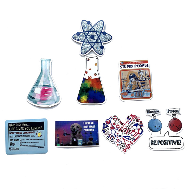 50pcs/Set Science Laboratory Car Stickers For Laptop Skateboard Luggage Auto Styling Bike Doodle Decals Cool Waterproof Stickers