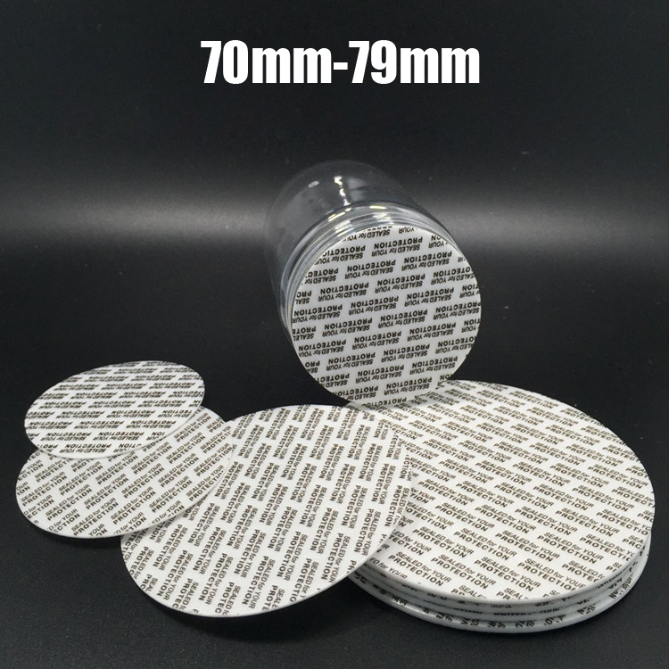 200pcs Size 70mm-79mmself sticky bottle seals, plastic foma seals, pressure sensitive sticky sealers for solid bottle
200pcs Size 70mm-79mmself sticky bottle seals, plastic foma seals, pressure sensitive sticky sealers for solid bottle