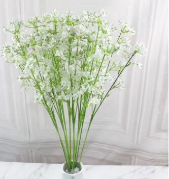 Artificial Flowers Gypsophila Decorative Fake Silk Flowers White Gypsophila Bride Bouquet Wedding Decoration Flower 10pcs wholesale