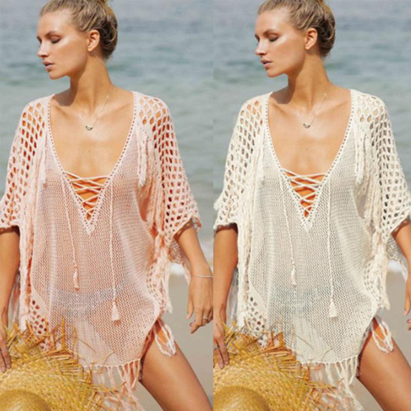 New Knitted Crochet Cover Up For Women Hollow Out Beach Dress Tassel Tunics Bathing Suits Cover-Ups Hot Party Summer Beachwear
New Knitted Crochet Cover Up For Women Hollow Out Beach Dress Tassel Tunics Bathing Suits Cover-Ups Hot Party Summer Beachwear