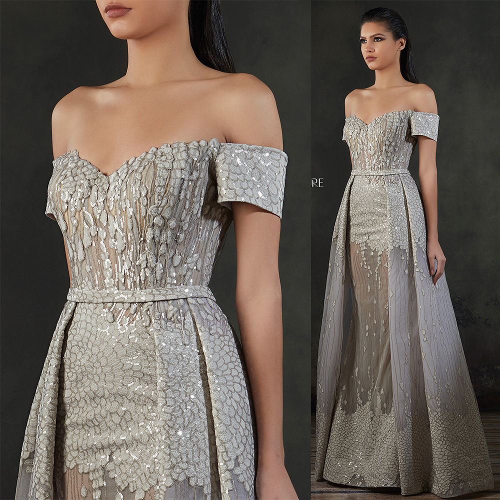 Modest Mermaid Prom Dress Short Sleeve Off Shoulder Sequins Sash Plus Size Party Dress Floor Length robes de soirée, Brown
Modest Mermaid Prom Dress Short Sleeve Off Shoulder Sequins Sash Plus Size Party Dress Floor Length robes de soirée, Brown