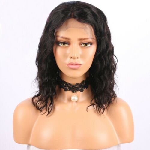 Brazilian body Wave Lace Frontal Wig Remy Pre-Plucked Curly front Closure Wigs Human Hair Wet And Wavy Short Bob 130% diva1