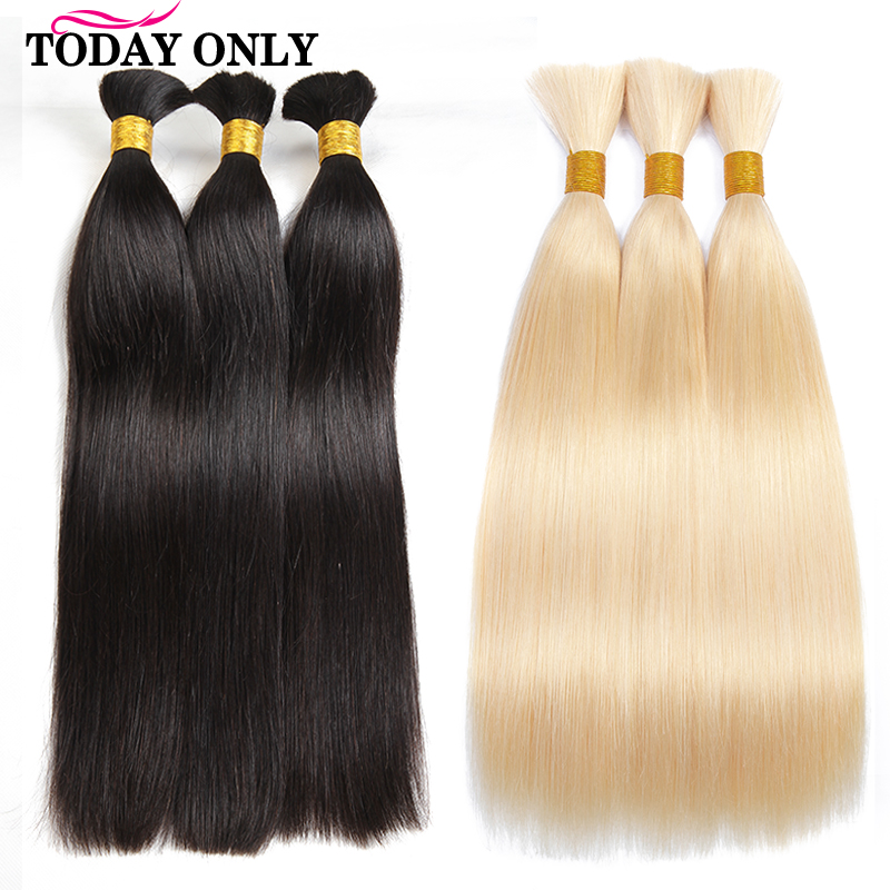 TODAY ONLY Blonde Brazilian Hair Weave Bundles Straight Hair 613 Bundles Human Braiding Bulk No Weft, Black
TODAY ONLY Blonde Brazilian Hair Weave Bundles Straight Hair 613 Bundles Human Braiding Bulk No Weft, Black