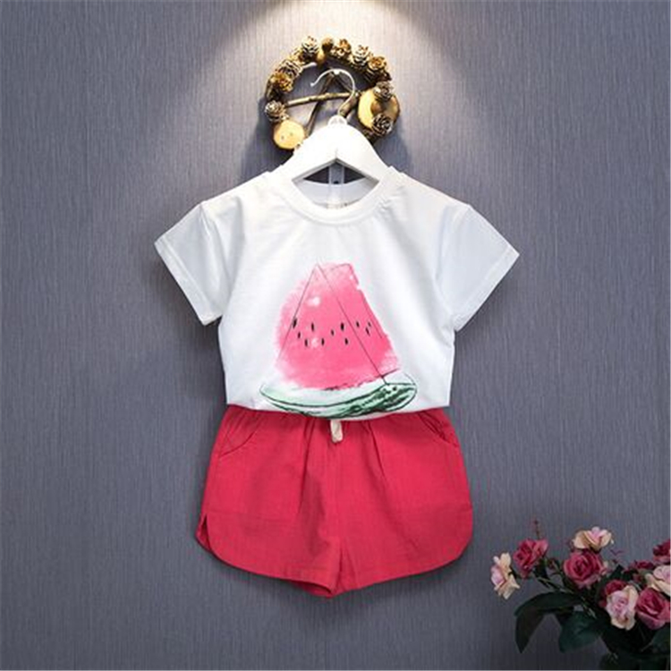Baby Girl Clothes T-shirt + Shorts 2 Piece Sets 2-9t Girls Cartoon Watermelon Printed kids clothing sets kids designer clothes FJ129, As pics show
Baby Girl Clothes T-shirt + Shorts 2 Piece Sets 2-9t Girls Cartoon Watermelon Printed kids clothing sets kids designer clothes FJ129, As pics show