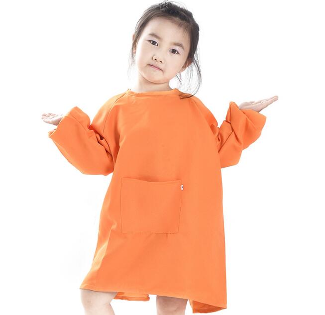 Children Kids Long Sleeve Apron Drawing Painting Waterproof Smock for Practice Brushwork