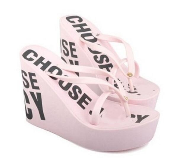 Super high heel rubber slippers jC flip-flops women's beach slippers comfortable slope with thick bottom slippers, Black
Super high heel rubber slippers jC flip-flops women's beach slippers comfortable slope with thick bottom slippers, Black