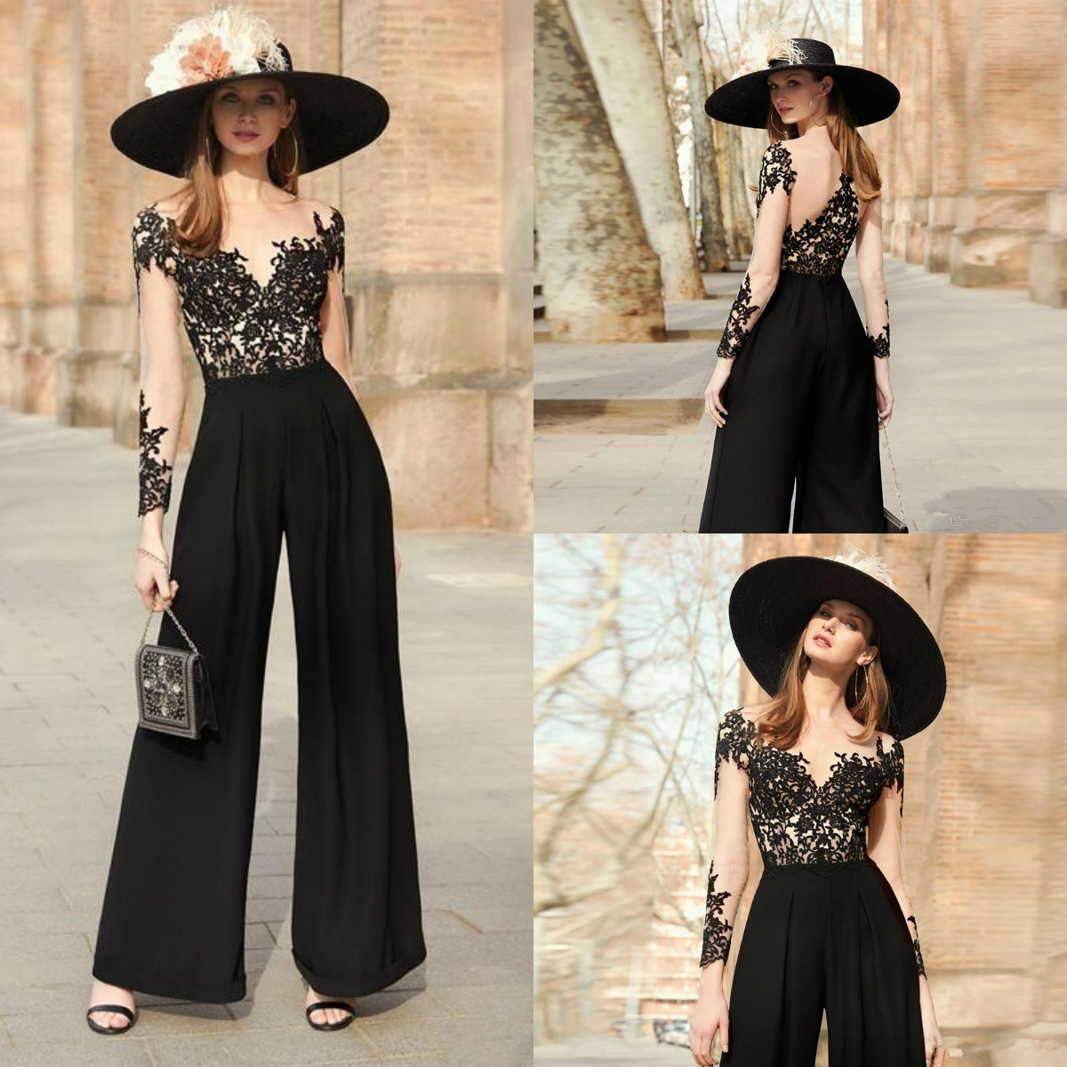 Black Jumpsuit Prom Dresses 2020 Jewel Neck Long Sleeve Lace Appliques Ankle Length Evening Wear Party Pants Dress, Yellow
Black Jumpsuit Prom Dresses 2020 Jewel Neck Long Sleeve Lace Appliques Ankle Length Evening Wear Party Pants Dress, Yellow
