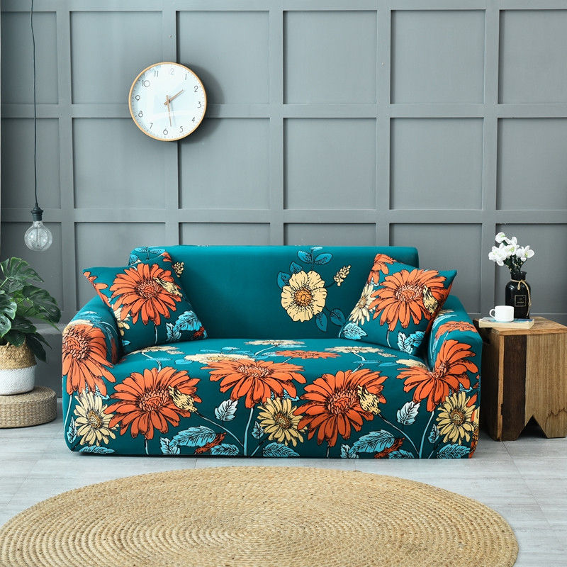 Nordic Style Slipcovers Sofa Cover Cotton Elastic Sofa Cover for Living Room Couch Towel Single/Two/Three/Four-seater