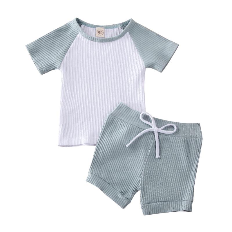 2020 Baby Summer Clothing 2PCS Toddler Kids Baby Boys Girls Short Sleeve Shirt Shorts Pants Clothes Ribbed Patchwork Outfit, Blue
2020 Baby Summer Clothing 2PCS Toddler Kids Baby Boys Girls Short Sleeve Shirt Shorts Pants Clothes Ribbed Patchwork Outfit, Blue
