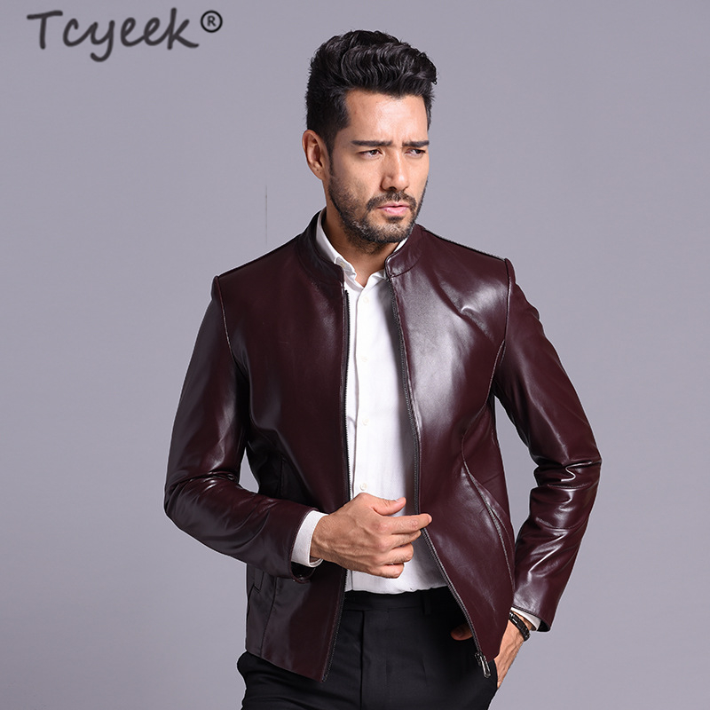 Tcyeek Genuine Leather Jacket Men Fashion Autumn Coat Male 2019 Korean Slim Fit Real Sheepskin Coats Streetwear Jackets YZC-8803, Black
Tcyeek Genuine Leather Jacket Men Fashion Autumn Coat Male 2019 Korean Slim Fit Real Sheepskin Coats Streetwear Jackets YZC-8803, Black