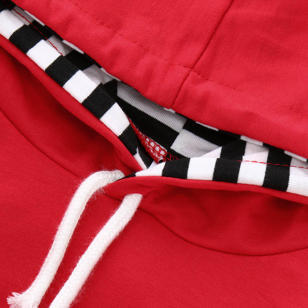 2PCS Baby Girls clothes Toddler Baby Long Sleeve Stripe Print Hooded Top Clothes+Pants Set Outfit roupa infantil costume