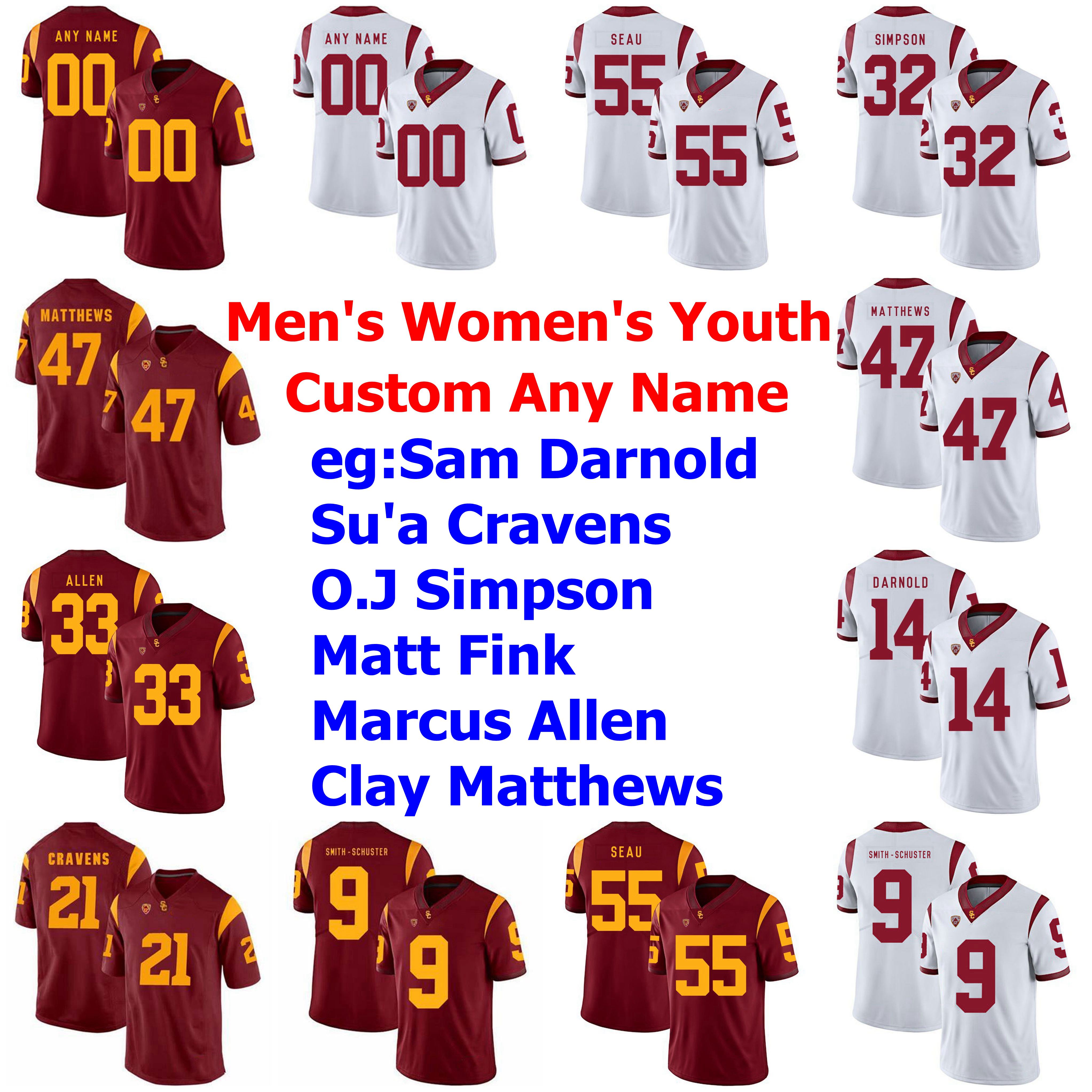 USC Trojans College Football Jerseys Womens Kids Youth JuJu Smith-Schuster Jersey Sam Darnold Su'a Cravens O.J Simpson Red Custom Stitched, Men's white
USC Trojans College Football Jerseys Womens Kids Youth JuJu Smith-Schuster Jersey Sam Darnold Su'a Cravens O.J Simpson Red Custom Stitched, Men's white