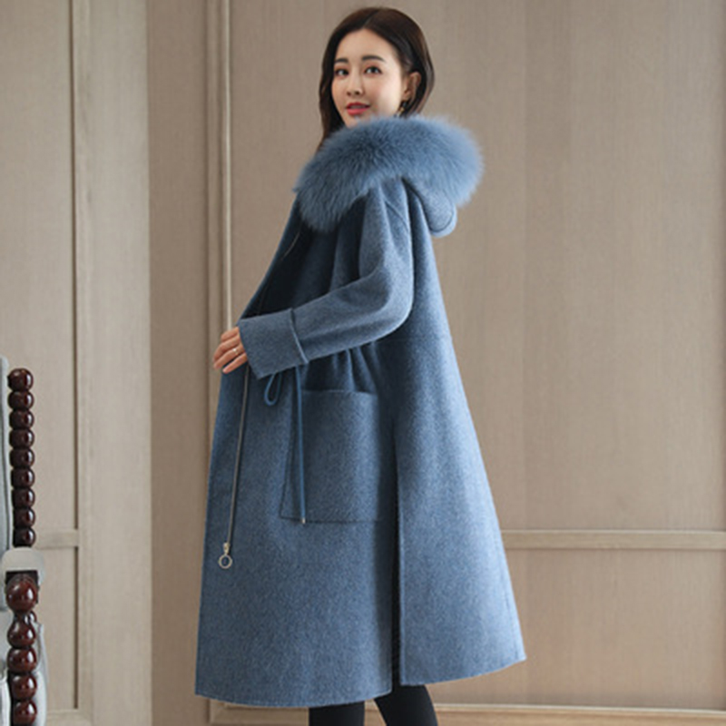 Woolen Coat Female 2020 Winter Women's Hooded Waist Mid-length Overcoat Solid Color Wild Woolen Coat Trend Mujer L256, Gray
Woolen Coat Female 2020 Winter Women's Hooded Waist Mid-length Overcoat Solid Color Wild Woolen Coat Trend Mujer L256, Gray
