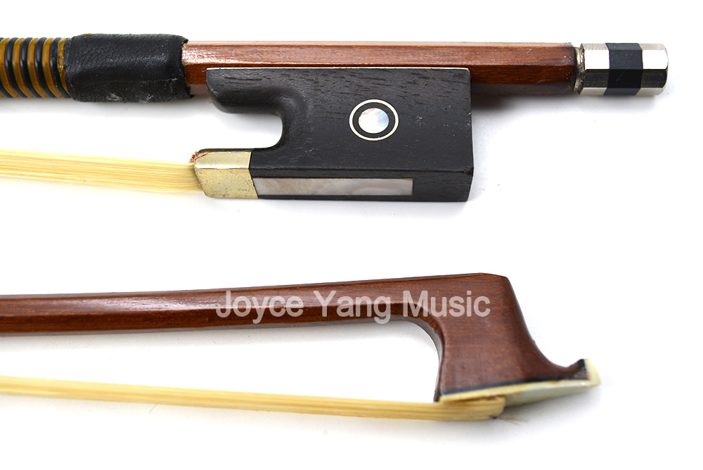 

Violin Bow Fish Eye Inlay Ebony Frog Suede Twined Mahogany Horse Hair 1/8 1/4 1/2 3/4 4/4 Free Shipping