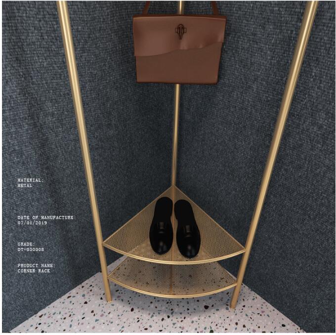 Corner coat rack floor Bedroom Furniture family iron bag clothes storage shelf living room hanging racks